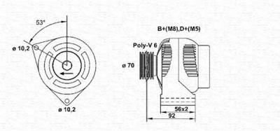 MAGNETI MARELLI 943356576010 -  Генератор